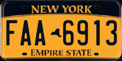 NY license plate FAA6913