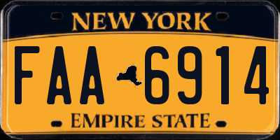 NY license plate FAA6914