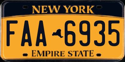 NY license plate FAA6935