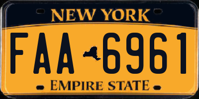 NY license plate FAA6961