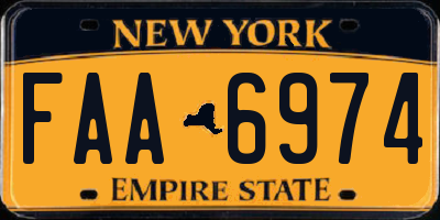 NY license plate FAA6974