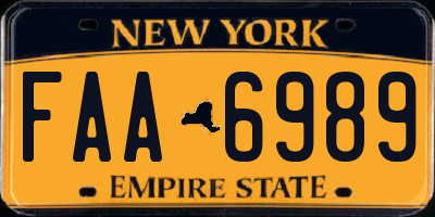 NY license plate FAA6989