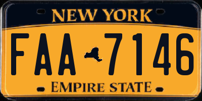 NY license plate FAA7146
