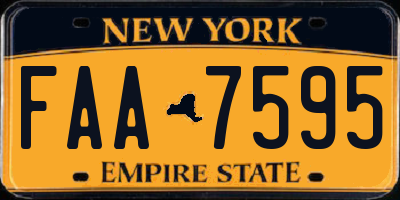 NY license plate FAA7595