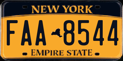 NY license plate FAA8544