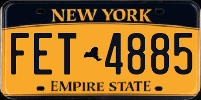 NY license plate FET4885