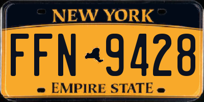 NY license plate FFN9428