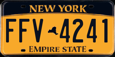 NY license plate FFV4241