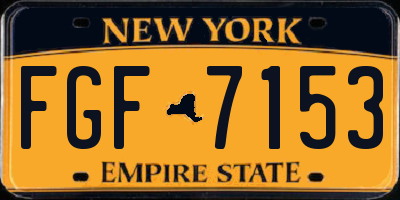 NY license plate FGF7153