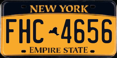NY license plate FHC4656
