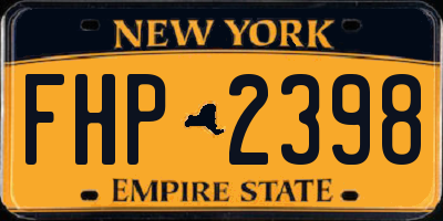 NY license plate FHP2398