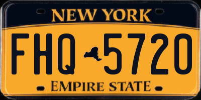 NY license plate FHQ5720