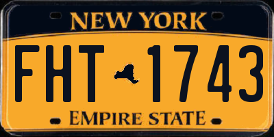 NY license plate FHT1743