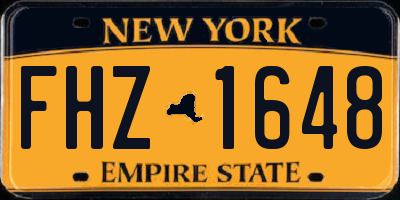NY license plate FHZ1648