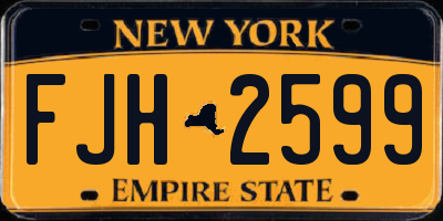 NY license plate FJH2599