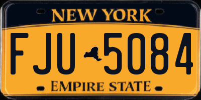 NY license plate FJU5084