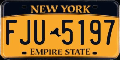 NY license plate FJU5197