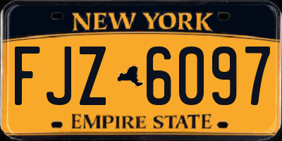 NY license plate FJZ6097