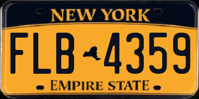 NY license plate FLB4359