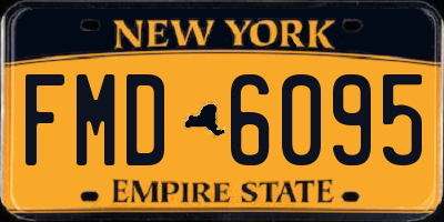 NY license plate FMD6095