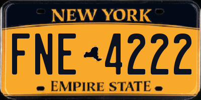 NY license plate FNE4222