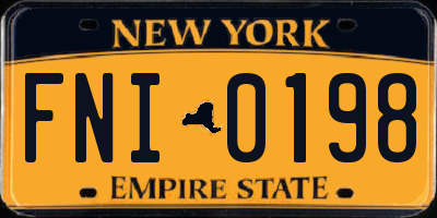 NY license plate FNI0198
