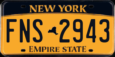 NY license plate FNS2943