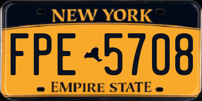 NY license plate FPE5708
