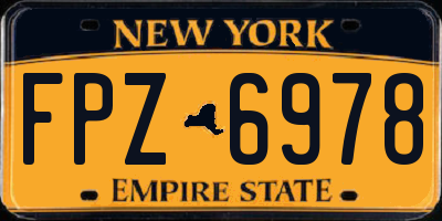 NY license plate FPZ6978