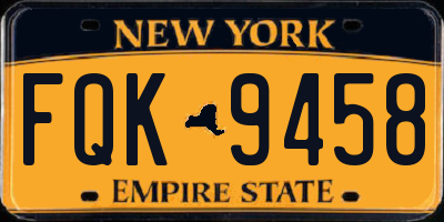NY license plate FQK9458