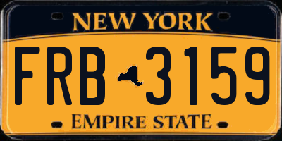 NY license plate FRB3159