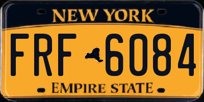 NY license plate FRF6084