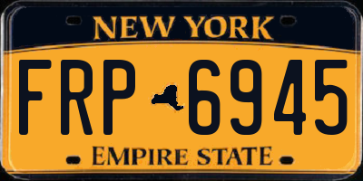 NY license plate FRP6945