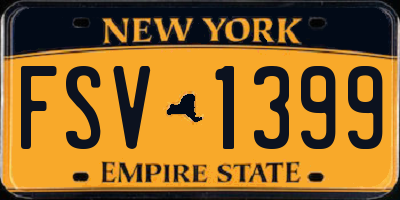 NY license plate FSV1399