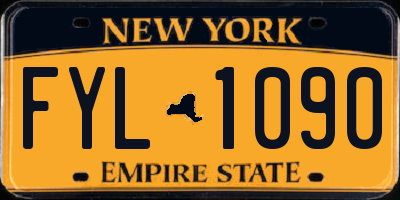 NY license plate FYL1090