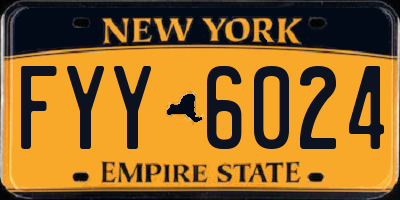 NY license plate FYY6024
