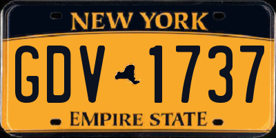 NY license plate GDV1737