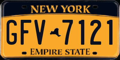 NY license plate GFV7121