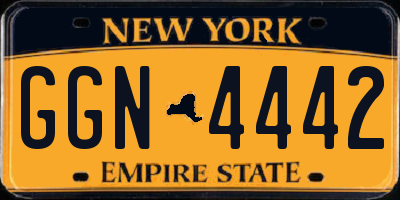 NY license plate GGN4442