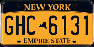NY license plate GHC6131