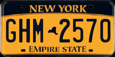 NY license plate GHM2570