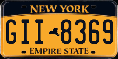 NY license plate GII8369