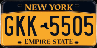 NY license plate GKK5505