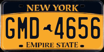 NY license plate GMD4656