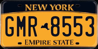 NY license plate GMR8553