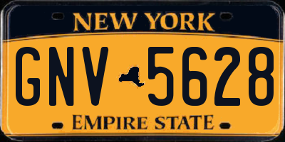 NY license plate GNV5628
