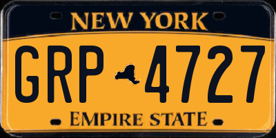NY license plate GRP4727