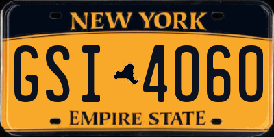 NY license plate GSI4060
