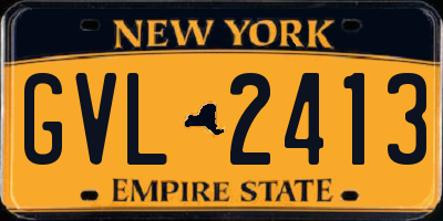 NY license plate GVL2413
