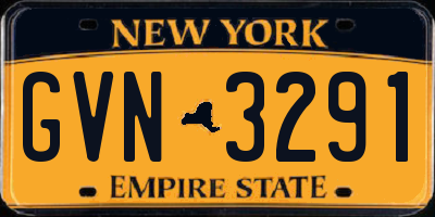 NY license plate GVN3291